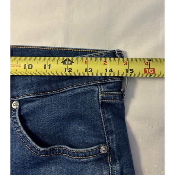 VERONICA BEARD Beverly Skinny Flare High Rise Jeans Bright Blue Wash Denim 29x31 - Picture 13 of 14